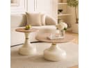 i@home Couchtisch 2er Set rund Sanduhr-Design Melamin Bild 2
