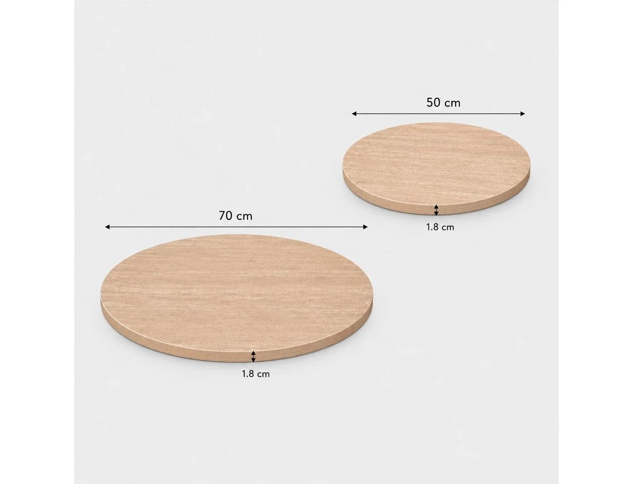 i@home Couchtisch 2er Set rund Sanduhr-Design Melamin - Bild 4