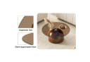 i@home Runder Glas-Couchtisch 70 cm Stahl-Sockel Modern Bild 3