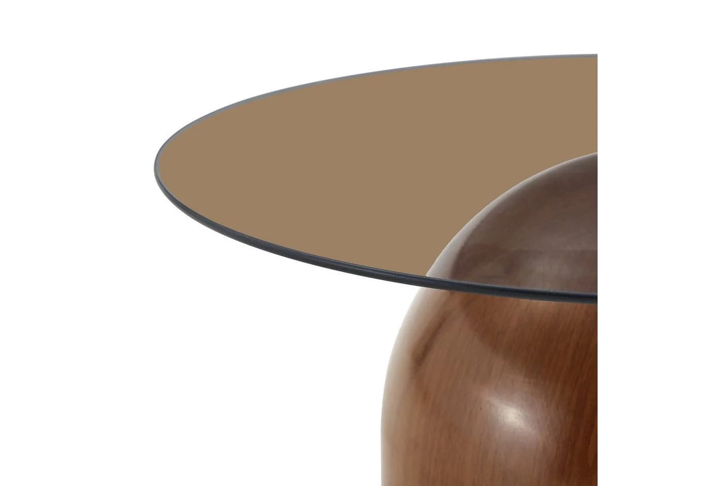 i@home Runder Glas-Couchtisch 70 cm Stahl-Sockel Modern - Bild 5