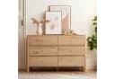 i@home Kommode Sideboard 6 Schubladen Eiche/Silber Bild 1