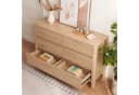 i@home Kommode Sideboard 6 Schubladen Eiche/Silber Bild 2