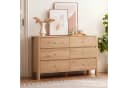 i@home Kommode Sideboard 6 Schubladen Eiche/Silber Bild 3