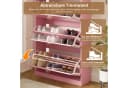 i@home Schuhschrank Rosa mit Klappfächern und Lochwand Bild 3