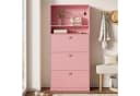 i@home Schuhschrank Rosa mit Klappfächern und Lochwand Bild 5