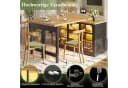 i@home Ausziehbarer Bartisch mit Seiten-Schrank & 360° Drehfunktion Schwarz Bild 1