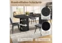 i@home Ausziehbarer Esstisch Modern Schwarz mit Staufach Bild 1