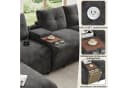 i@home Modulares Ecksofa 6-Sitzer Grau mit Konsole & Stauraum Bild 1