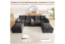 i@home Modulares Ecksofa 6-Sitzer Grau mit Konsole & Stauraum Bild 3