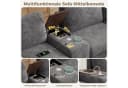 i@home Modulares Ecksofa 6-Sitzer Grau mit USB-Anschluss und Stauraum Bild 3
