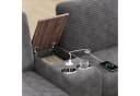 i@home Modulares Ecksofa 6-Sitzer Grau mit USB-Anschluss und Stauraum Bild 4