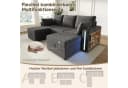 i@home Ecksofa Grau Modulares Sofa mit LED, USB & Stauraum Bild 1