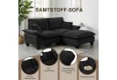 i@home 2-Sitzer Polstersofa Schwarz Chenille Modern Bild 1