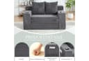 i@home 2-Sitzer Cordstoff Doppelsofa Grau mit Stauraum Bild 1