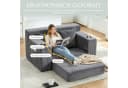 i@home 2-Sitzer Cordstoff Doppelsofa Grau mit Stauraum Bild 3