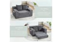 i@home 2-Sitzer Cordstoff Doppelsofa Grau mit Stauraum Bild 4