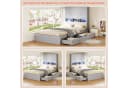 i@home Stauraumbett mit LED & Steckdose Grau Bild 1