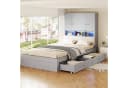 i@home Stauraumbett mit LED & Steckdose Grau Bild 2