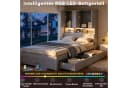 i@home Stauraumbett mit LED & Steckdose Grau Bild 5