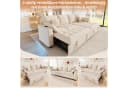 i@home Schlafsofa 4-Sitzer Chenille Beige mit LED & verstellbarer Rückenlehne Bild 3