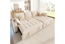 i@home Schlafsofa 4-Sitzer Chenille Beige mit LED & verstellbarer Rückenlehne Bild 5