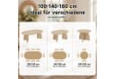 i@home Ausziehbarer Esstisch Oval Teleskop MDF Massivholz Bild 3