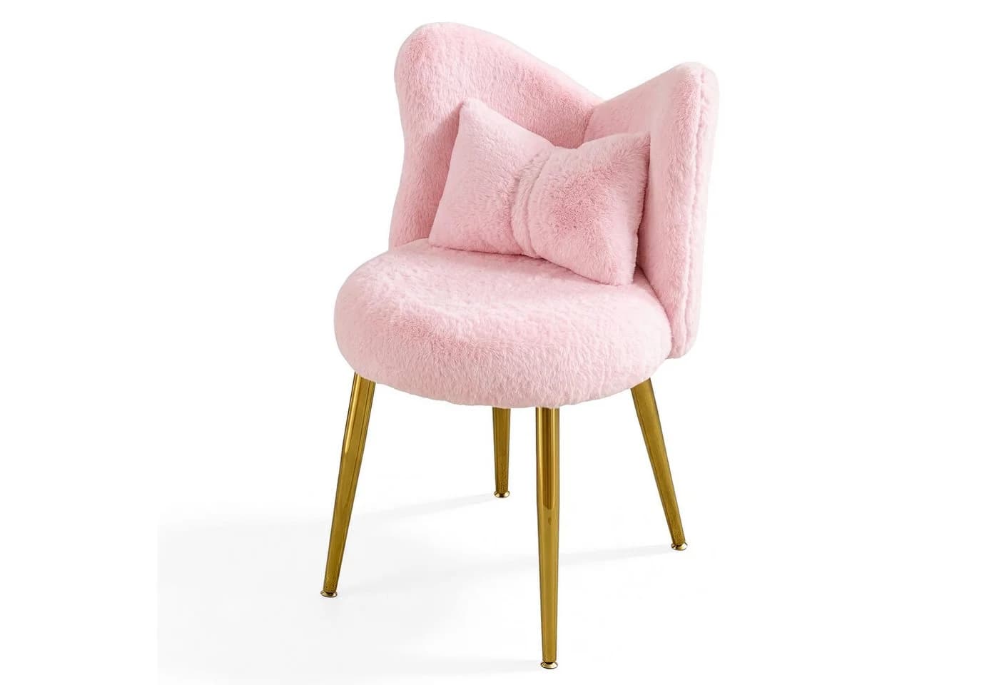 LEADZM Kinderstuhl Rosa mit Metallfüßen und Lendenkissen - Bild 2