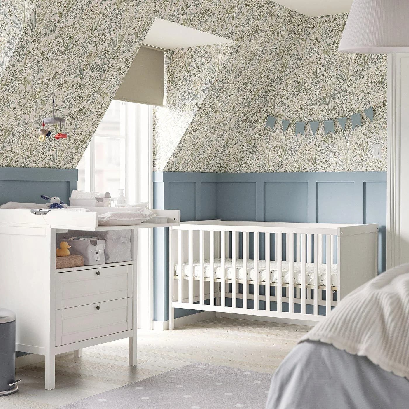 IKEA SUNDVIK Babybett Weiß Verstellbar