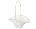 Florists Products Elegantes Streukörbchen Hochzeit Weiß Creme Rattanoptik Bild 2