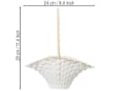 Florists Products Elegantes Streukörbchen Hochzeit Weiß Creme Rattanoptik Bild 4