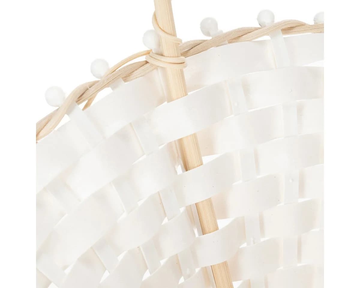 Florists Products Elegantes Streukörbchen Hochzeit Weiß Creme Rattanoptik - Bild 5