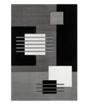 Vimoda Teppich Designer Teppich Wohnzimmer Kurzflor Kariert Grau Bild 1