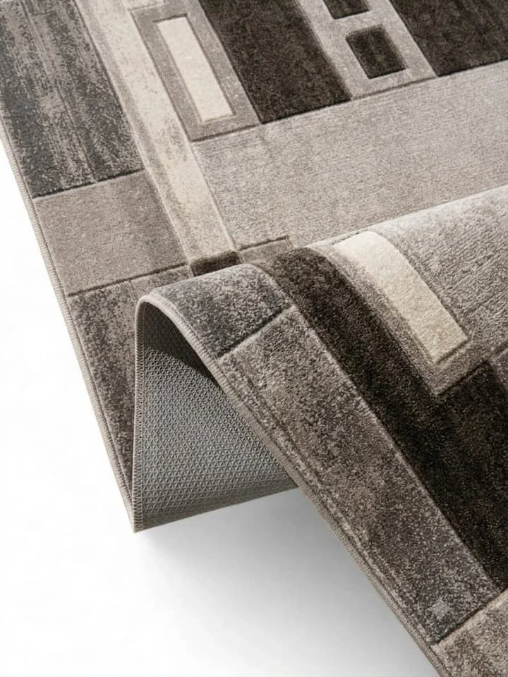 Vimoda Designteppich Braun Kariert Modern Klassisch - Bild 5