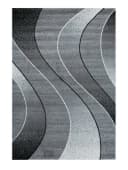 Vimoda Teppich Wohnzimmer Kurzflor Geometrisches Schwarz/Grau Bild 1
