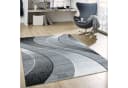 Vimoda Teppich Wohnzimmer Kurzflor Geometrisches Schwarz/Grau Bild 2