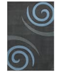 Vimoda Teppich Kurzflor Spiral Muster Blau Bild 2