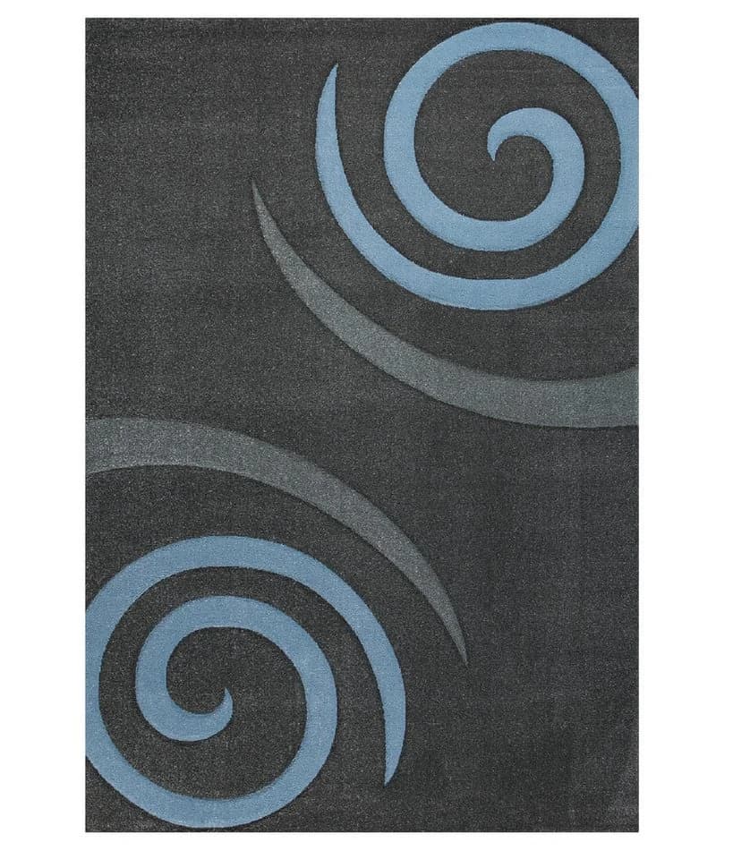Vimoda Teppich Kurzflor Spiral Muster Blau - Bild 2