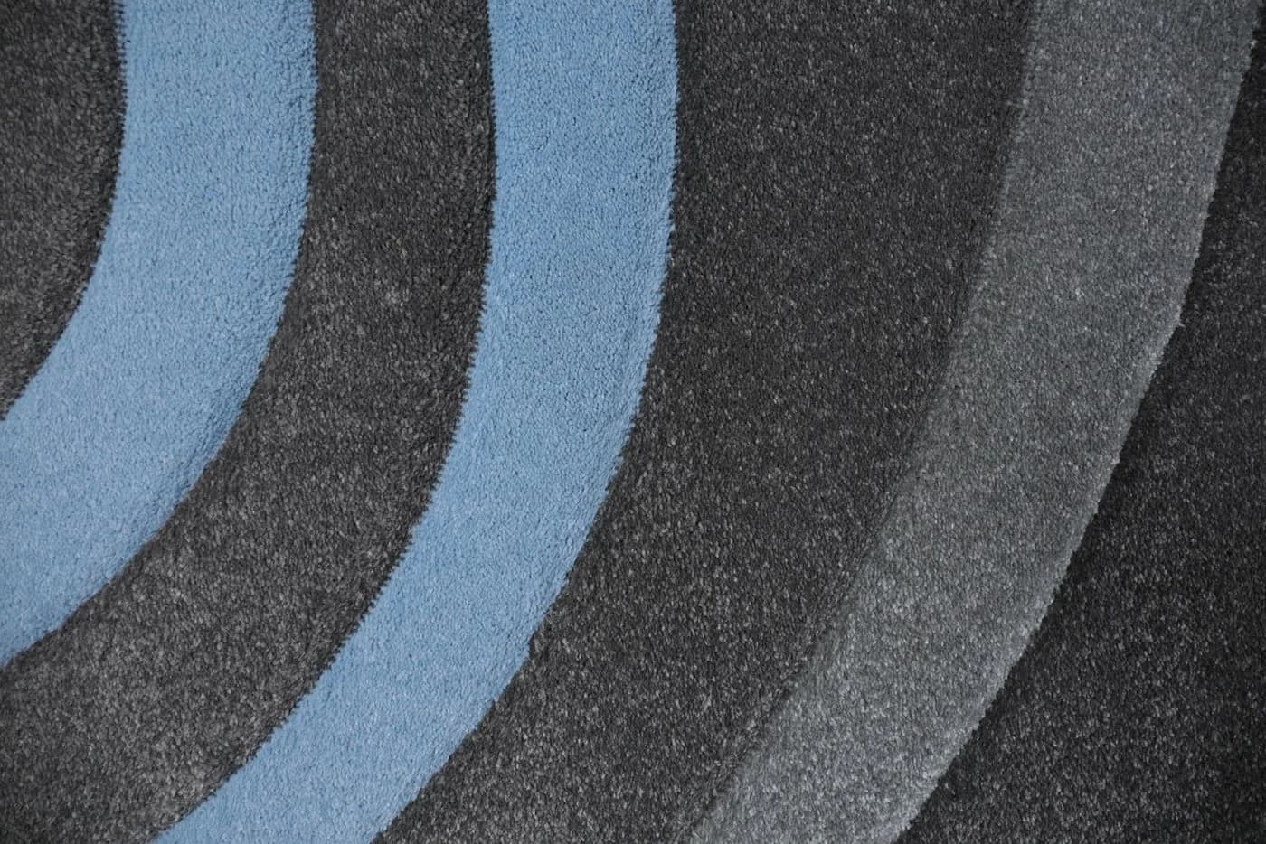 Vimoda Teppich Kurzflor Spiral Muster Blau - Bild 3
