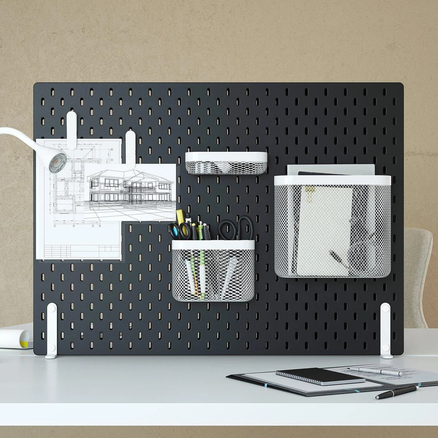 IKEA SKÅDIS Lochplatte/Kombination Schwarz