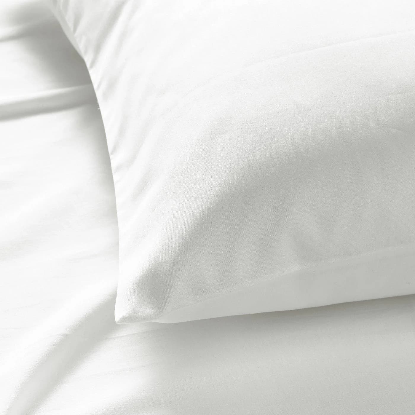 IKEA NATTJASMIN Kopfkissenbezug Weiß Satingewebe