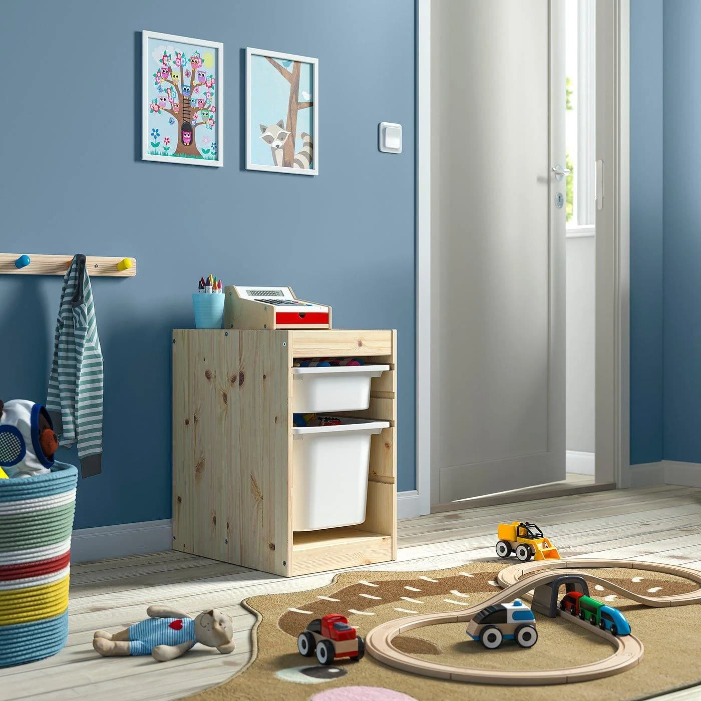 IKEA TROFAST Regalrahmen Kiefer Weiß Gebeizt
