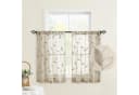 BYSURE Gardine Voile Scheibengardinen Modern Wohnzimmer Küchenvorhänge Beige Bild 2