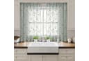BYSURE Voile Gardine Grün Besticktes Blattmuster 2er Set Bild 3