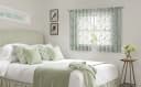 BYSURE Voile Gardine Grün Besticktes Blattmuster 2er Set Bild 4