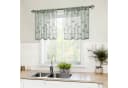 BYSURE Voile Gardine Grün Besticktes Blattmuster 2er Set Bild 5