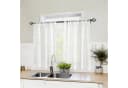 BYSURE Gardine Voile Weiß Besticktes Blattmuster 2er Set Bild 1