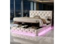 Simurq Polsterbett Beige mit hydraulischem Stauraum und RGB-LED Bild 2