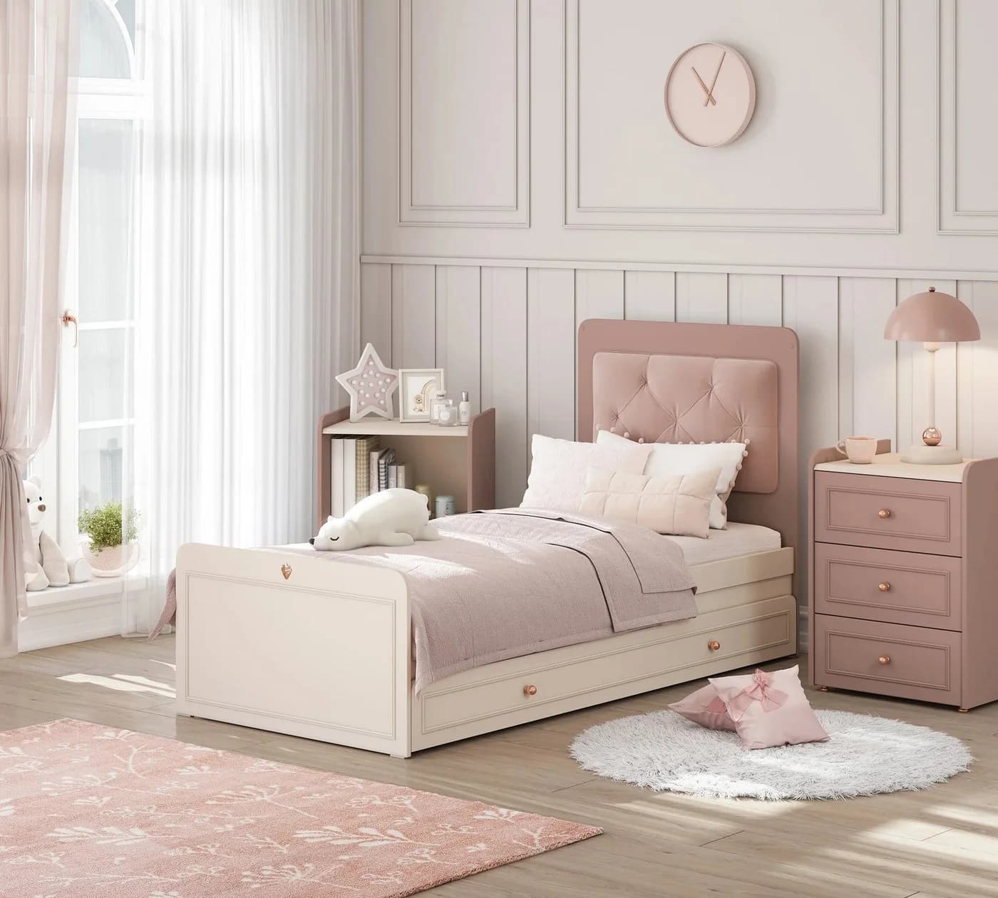 Möbel-Zeit Babybett ELEGANCE mitwachsend mit Wickelkommode - Bild 3