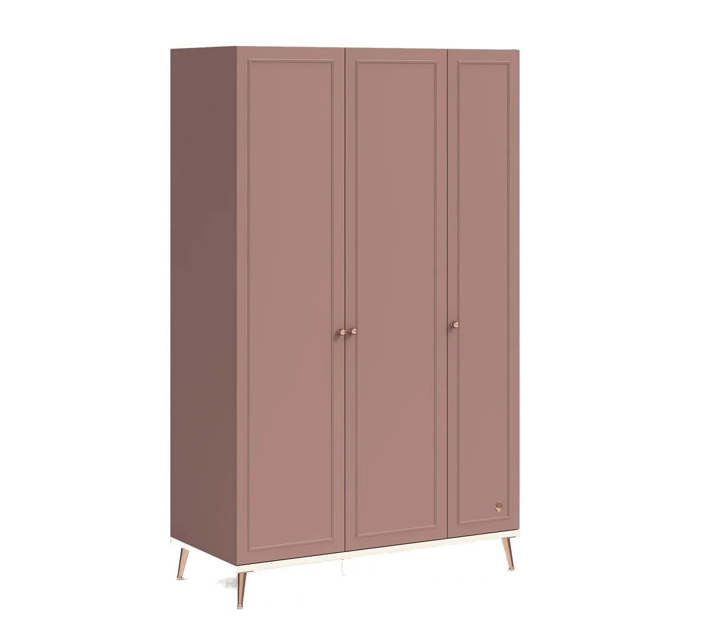Möbel-Zeit Kleiderschrank ELEGANCE Line 3-türig Rosa/Beige - Bild 2