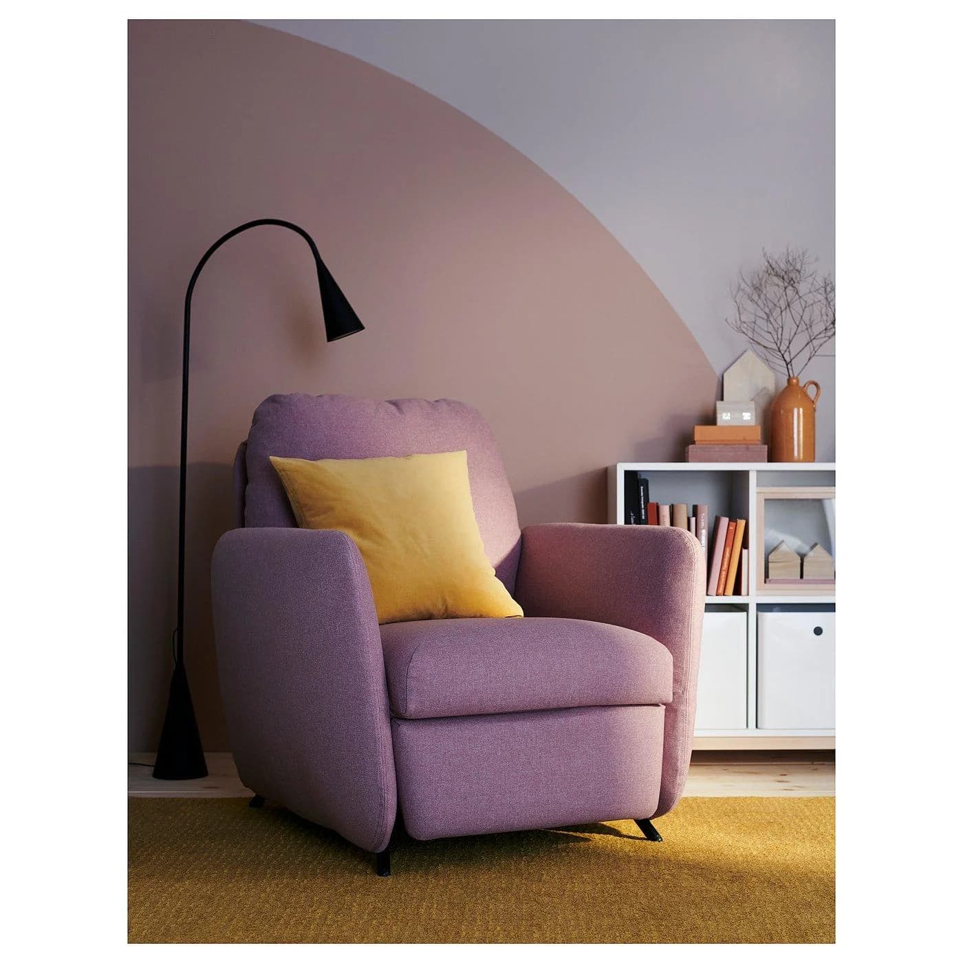 IKEA EKOLSUND Ruhesessel Braunrosa Dreifach Verstellbar